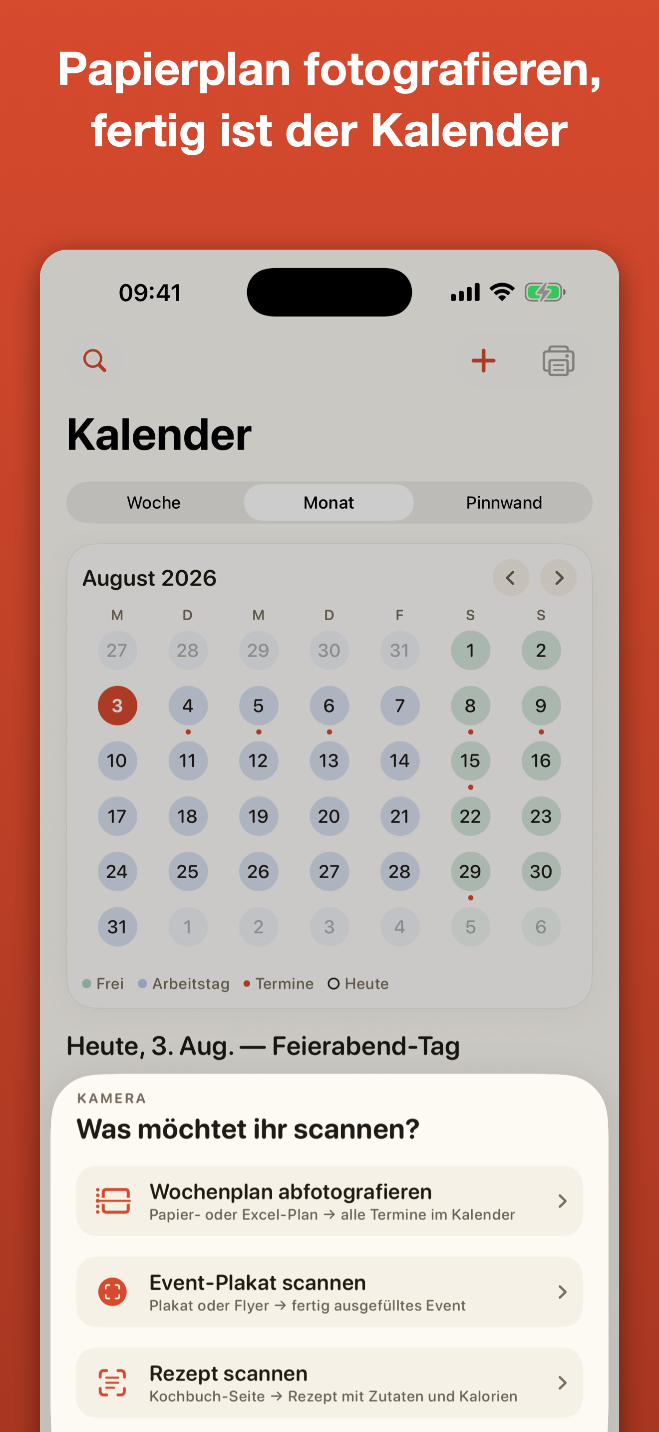 Weekend Pilot — Wochenplan-Scan